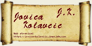 Jovica Kolavčić vizit kartica